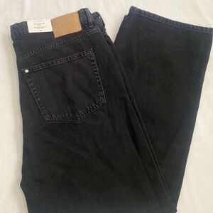 NWT H&M & DENIM Relaxed Straight Regular Fit Mid Waist Jeans Size 20
